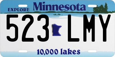 MN license plate 523LMY