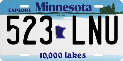 MN license plate 523LNU
