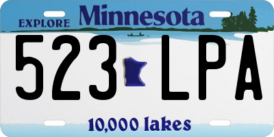 MN license plate 523LPA