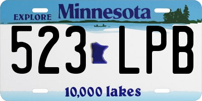 MN license plate 523LPB