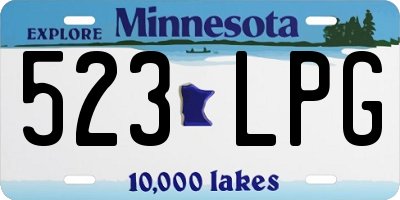 MN license plate 523LPG