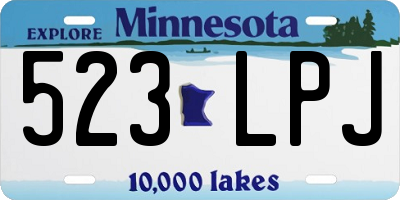 MN license plate 523LPJ