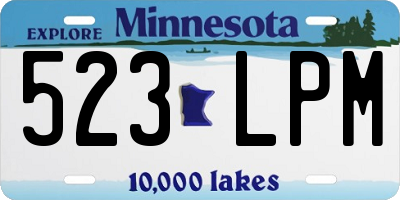 MN license plate 523LPM