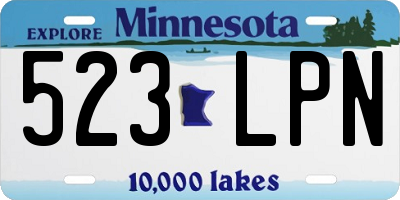 MN license plate 523LPN
