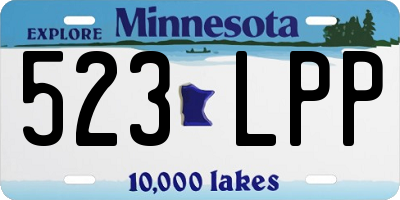 MN license plate 523LPP