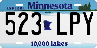 MN license plate 523LPY