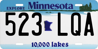 MN license plate 523LQA