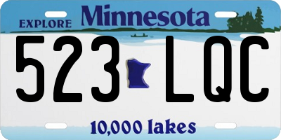 MN license plate 523LQC
