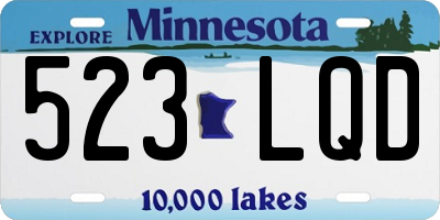 MN license plate 523LQD