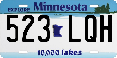 MN license plate 523LQH