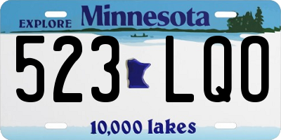 MN license plate 523LQO