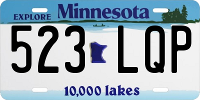 MN license plate 523LQP