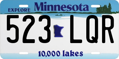 MN license plate 523LQR