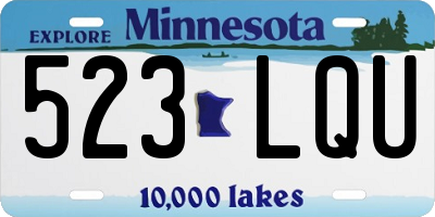 MN license plate 523LQU