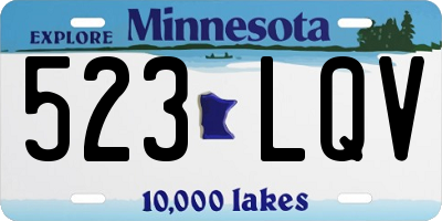 MN license plate 523LQV