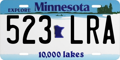 MN license plate 523LRA