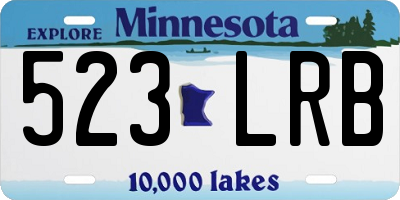 MN license plate 523LRB