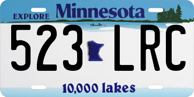 MN license plate 523LRC