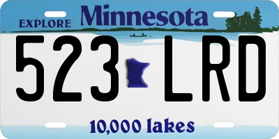 MN license plate 523LRD