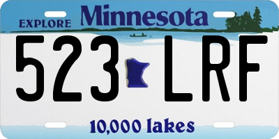 MN license plate 523LRF