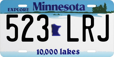 MN license plate 523LRJ
