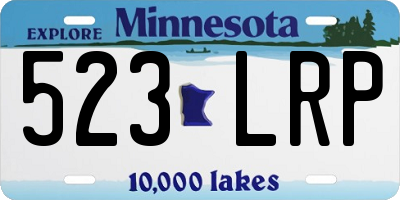 MN license plate 523LRP