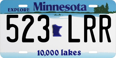 MN license plate 523LRR