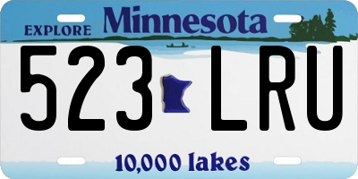 MN license plate 523LRU