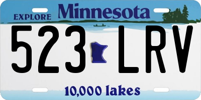 MN license plate 523LRV