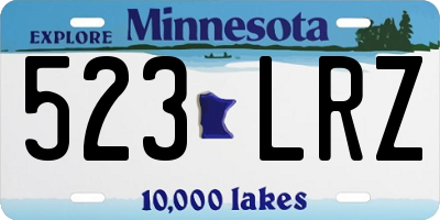 MN license plate 523LRZ
