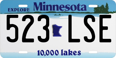 MN license plate 523LSE
