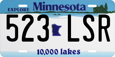 MN license plate 523LSR