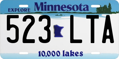 MN license plate 523LTA