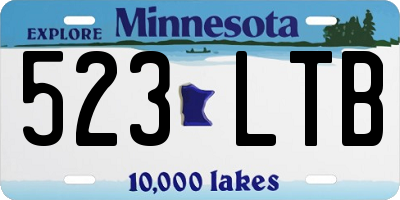 MN license plate 523LTB