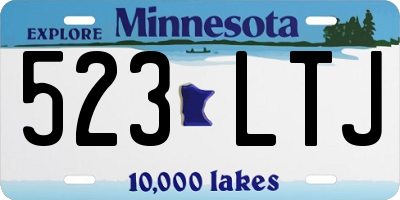 MN license plate 523LTJ