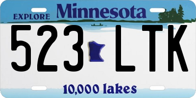 MN license plate 523LTK
