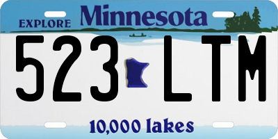 MN license plate 523LTM