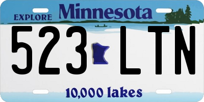 MN license plate 523LTN