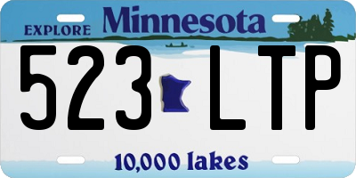 MN license plate 523LTP