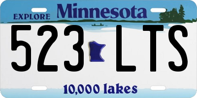 MN license plate 523LTS