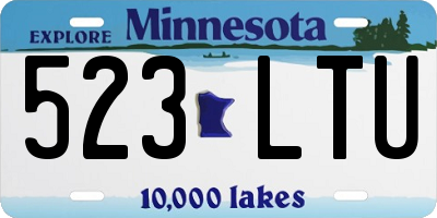 MN license plate 523LTU