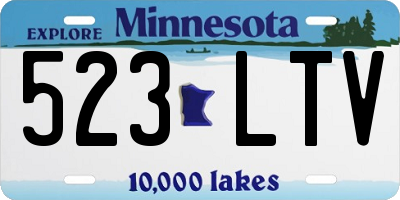 MN license plate 523LTV