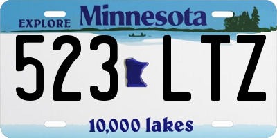 MN license plate 523LTZ