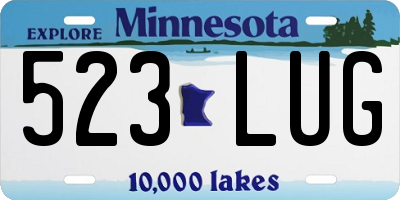 MN license plate 523LUG