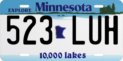 MN license plate 523LUH