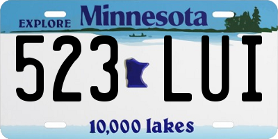 MN license plate 523LUI