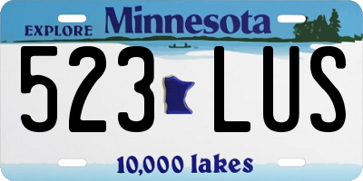MN license plate 523LUS