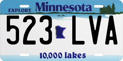 MN license plate 523LVA