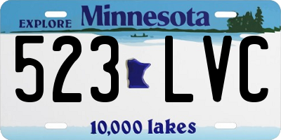 MN license plate 523LVC
