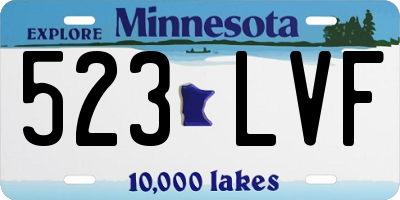 MN license plate 523LVF